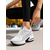 abordables Baskets femme-Baskets de course épaisses noires et grises pour femmes – Baskets à lacets en mesh respirant, chaussures de marche sportives décontractées pour la salle de sport, les voyages et le quotidien