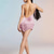 abordables vestido de competición-Baile Latino Vestido Borla Mujer Rendimiento Ropa Cotidiana Sin Mangas Elastán