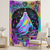 preiswerte Halloween-Wandteppiche-Schwarzlicht Wandteppich Skelett Tarotkarte Leuchtend im Dunkeln Glow Party UV reaktiv Trippy Nebelig hängender Wandteppich Wandkunst Wandmalerei für Wohnzimmer Schlafzimmer