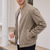 preiswerte Faux-Suede-Jacken-Herren Imitat-Lederjacke Freizeitjacke Urlaub Täglich Warm Tasche Herbst Winter Einfach Mode Klassisch Stehkragen Regulär Schwarz Marineblau Blau Khaki Armeegrün Jacken