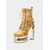 cheap 1980s-Women&#039;s Gold Brocade Lace-Up Platform Boots with Rhinestone Embellishments - 1970s Glam Rock Revival Chunky High Heels for Ladies, Ideal for Cosplay, Stage Performance, and Gothic Party Outfits