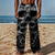 cheap Halloween Pants-Men&#039;s Halloween Costumes Skulls Trousers Baggy Pants Casual Pants Mid Waist Dark Gothic Style Holiday Streetwear Elastic Drawstring Waist Linen-Like Pants with Pockets Summer Spring 3D Print Black 1