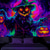 billiga halloween väggtapeter-Halloween Blacklight Tapestry Skrämselgumma UV Reaktiv Glöda i Mörkret Skog Trippy Berg Disiga Gravplats Spöke Hängande Tapestry Väggkonst Mural för Vardagsrum Sovrum