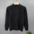 abordables Pull col rond-Homme Pull Pull Tricoté Côtelé Tricoter Hauts Réguliers Tricoté Toison Uni Col ras du cou Mode Basique Vacances Tenue quotidienne Vêtement Tenue Automne Hiver Noir Gris foncé M L XL