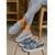 cheap Snow &amp; Winter Boots-Women's Denim Fleece Lined Snow Booties – Warm Casual Slip-On Winter Shoes with Velcro Strap for Travel and Outdoor Walks