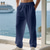 ieftine Vacanţă-Bărbați Pantaloni de in Pantaloni Pantaloni de vară Pantaloni de plajă Cordon Buzunar Talie elastică Simplu Confort Respirabil Zilnic Plajă Vacanță Hawaiană Boho Roșu Pepene Kaki Deschis