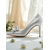 abordables novia-Zapatos de tacón alto con cristales dorados para mujer: tacones de aguja con punta puntiaguda y brillantes diamantes de imitación para bodas, fiestas de noche y ocasiones formales.