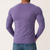 cheap Ribbed Knit Tee-Men's Slim Fit Ribbed V-Neck Long Sleeve Shirt  Fitted Casual Knit Muscle Tee Top Spring Fall Winter Plain Pit Strip Fashion Designer Basic Knitting Vacation Street Casual Black White Purple T-Shirt