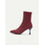 abordables Bottines-Bottines en tricot bordeaux pour femmes – bottines à talon aiguille et bout pointu en tissu extensible, style chic et moderne pour les tenues de bureau automne-hiver, les fêtes et les tenues de soirée élégantes