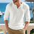 cheap Basic T shirts-Men's T Shirt Henley Shirt Tee Tee Top Long Sleeve Henley Spring Fall Plain Fashion Designer Basic Buttons Vacation Street Going out Black White Khaki Top Tee for Men