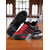 abordables Zapatillas de baile-Zapatillas de baile jazz para mujer de malla roja y negra con suela dividida, diseño ligero y transpirable: calzado de práctica profesional para entrenamiento de hip hop, zumba y baile de salón.