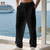 ieftine Vacanţă-Bărbați Pantaloni de in Pantaloni Pantaloni de vară Pantaloni de plajă Cordon Buzunar Talie elastică Simplu Confort Respirabil Zilnic Plajă Vacanță Hawaiană Boho Roșu Pepene Kaki Deschis