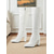 abordables Botas de moda-Botas de piel sintética hasta la rodilla verdes para mujer: botas de tacón cuadrado con punta puntiaguda para otoño e invierno, estilo urbano, salidas diarias y moda festiva.