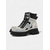baratos Botas da moda-Botas plataforma de combate femininas com strass - botas de cano curto brilhantes com cadarço e sola grossa para festas e saídas à noite &amp;moda de festival