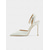 baratos sapatos slingback-Sapatos de salto agulha slingback de couro envernizado nude para mulheres - sapatos de salto alto com bico fino para coquetéis e looks elegantes para a noite
