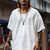 cheap Men's Basic Tees sets-Men's T-shirt Suits 2 Pieces Outfits Tee &amp; Shorts Short Sleeve Crew Neck Summer Plain Fashion Casual 2 Piece Vacation Daily Wear Going out Black White Top Tee for Men