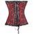 billige korsett-Rokoko Punk og gotisk Victoriansk Korsett Overbustkorsett Goth Girl Blonde Blomstret Kostyme Dame Halloween Karneval Ytelse Fest Voksen Korsett