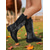 economico Stivali da cowboy e occidentali-stivali da cowboy western in denim blu da donna con dettagli ricamati – stivali a punta a metà polpaccio per festival musicali, eventi rodeo e abiti in stile country