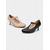 preiswerte Pumps mit Kitten-Heel-Beigefarbene Pumps mit T-Riemen und Kitten Heel für Damen – elegante Schuhe im Vintage-Stil der 50er Jahre mit runder Spitze für den Weg zur Arbeit im Herbst und Winter, Büro-Outfits und elegante