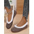 رخيصةأون أحذية فلات نسائية-حذاء مسطح مبطن بالفرو الصناعي للنساء باللون البني الفاتح - حذاء شتوي دافئ ومريح سهل الارتداء للملابس اليومية غير الرسمية