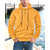 economico felpe con cappuccio da uomo di base-Per uomo Felpa con cappuccio Felpa con cappuccio abbottonata Nero Bianco Giallo Blu marino Caffè Con Cappuccio Semplice Jacquard Coulisse Tasca A coste Sport &amp; Outdoor Quotidiano Ferie Poliestere