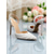 baratos noiva-Sapatos de noiva com pérolas – elegantes sapatos de casamento brancos com tira no calcanhar – sapatos de salto alto agulha de bico fino