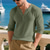 cheap Basic T shirts-Men's T Shirt Henley Shirt Tee Tee Top Long Sleeve Henley Spring Fall Plain Fashion Designer Basic Buttons Vacation Street Going out Black White Khaki Top Tee for Men