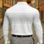 cheap Men's Geometric Polo-Men's Geometric Polo Long Sleeve Polo Shirts Lapel Business Casual Athleisure Daily Wear 3D Print Buttons Spring Fall Winter Blue Purple