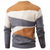 voordelige pullover voor heren-Voor heren Trui Gebreide trui Geribd breien Normale tops Gebreid Lapwerk Strakke ronde hals Modieus Basic Vakantie Alledaagse kleding Kleding Winter Geel Rood S M L