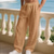 preiswerte Urlaub-Herren Leinenhosen Hose Strandhose Kordelzug Tasche Elastischer Bund Einfach Komfort Atmungsaktiv Täglich Strand Urlaub Hawaiianisch Boho Weiß Marineblau