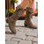 preiswerte Modische Stiefel-Damenstiefel aus khakifarbenem Wildleder mit Schnallenriemen – klassische Reitstiefel mit runder Spitze und niedrigem Absatz für Freizeitkleidung im Herbst und Winter sowie Outdoor-Mode