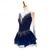abordables Vestidos de Patinaje Artístico-Vestido de patinaje artístico Mujer Chica Patinaje Sobre Hielo Vestidos Azul Marino Retazos Dedo Pulgar Licra Malla Alta elasticidad Entrenamiento Competición Ropa de Patinaje Clásico Cristal / Strass