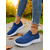 cheap Women's Sneakers-Women's Pink Flyknit Slip-On Sneakers with White Sole – Casual Lightweight Walking Shoes for Fitness, Travel and Everyday Wear