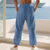 ieftine Vacanţă-Bărbați Pantaloni de in Pantaloni Pantaloni de vară Pantaloni de plajă Cordon Buzunar Talie elastică Simplu Confort Respirabil Zilnic Plajă Vacanță Hawaiană Boho Roșu Pepene Kaki Deschis