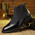 levne Boty Chelsea-Pánské chelsea boty s brogue vzorem - klasické business casual kotníkové boty do kanceláře i na každodenní nošení