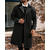 economico Trench da uomo-Per uomo Cappotto Trench Trench lungo Vacanza Quotidiano Autunno Inverno Poliestere Antivento Morbido Capispalla Abbigliamento Moda Classico Semplice Tasca Bavero Doppiopetto