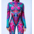 levne Dámské kostýmy-Karnevalový kostým Oblek na celé tělo Vzorované obleky Zentai Cosplay kostým Bodýčko Potisk Sexy kostým předvečer Všech svatých Pánské Dámské Kostým pro Párty Výkon Plesová maškaráda Dospělé