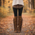 baratos Cowboy &amp; Western Boots-botas femininas de camurça marrom com franjas e tiras de fivela - estilo western para festivais, passeios casuais e aventuras ao ar livre