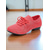 voordelige Oefen-dansschoenen-Professionele dansschoenen voor dames - koraalroze flyknit veterschoenen voor jazz en oefeningen met lage hak, lichtgewicht en ademend ontwerp voor ballroom-, latin- en podiumoptredens
