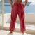 ieftine Vacanţă-Bărbați Pantaloni de in Pantaloni Pantaloni de vară Pantaloni de plajă Cordon Buzunar Talie elastică Simplu Confort Respirabil Zilnic Plajă Vacanță Hawaiană Boho Roșu Pepene Kaki Deschis