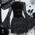 baratos Vestidos-Góticas Mini Vestidos Sino Bruxa Renda Veludo Corpete Floral Fantasia Mulheres Fantasia Dia Das Bruxas Carnaval Espetáculo Festa Adulto Vestido