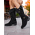 preiswerte Modische Stiefel-Damenstiefel aus khakifarbenem Wildleder mit Schnallenriemen – klassische Reitstiefel mit runder Spitze und niedrigem Absatz für Freizeitkleidung im Herbst und Winter sowie Outdoor-Mode
