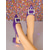 abordables escarpins à talon ouvert-Escarpins à bride arrière en cuir verni violet pour femmes - bout pointu, talons bas avec boucle en perles pour les soirées et les looks glamour en soirée