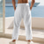 ieftine Vacanţă-Bărbați Pantaloni de in Pantaloni Pantaloni de vară Pantaloni de plajă Cordon Buzunar Talie elastică Simplu Confort Respirabil Zilnic Plajă Vacanță Hawaiană Boho Roșu Pepene Kaki Deschis