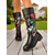 abordables Bottes de cheval-Bottes d'équitation en similicuir marron pour femme avec boucle et toile – bottes hautes bicolores décontractées pour le travail, les voyages et les activités de plein air
