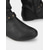 cheap Slouch Boots-Women's Black Faux Leather Knee-High Slouch Boots – Side Zip and Buckle Strap Detail, Riding &amp; Fall Fashion