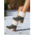abordables Bottes de neige et d'hiver-Bottines en similicuir pour femme avec revers et boucle en peau lainée – bottines d'hiver décontractées à talons épais pour l'extérieur, les voyages et les tenues douillettes