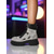 baratos Botas da moda-Botas plataforma de combate femininas com strass - botas de cano curto brilhantes com cadarço e sola grossa para festas e saídas à noite &amp;moda de festival