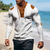 baratos Camiseta de malha waffle-Homens Camiseta Camisetas Camiseta de malha waffle T-shirt Manga Longa Decote V Primavera Outono Bloco de cor Moda Designer Básico Cordões Férias Rua Para Noite Adamascado Preto Branco Top Tee para