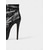 abordables Bottes motard-Bottes à plateforme en similicuir noir pour femme avec chaînes et boucles – bottes à talons aiguilles de style punk sexy pour les performances sur scène, les sorties nocturnes et la mode audacieuse au quotidien